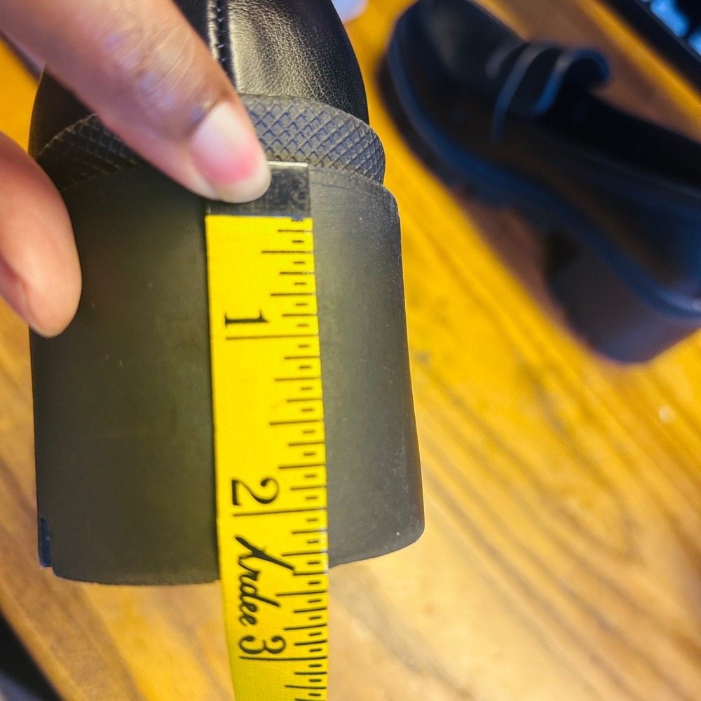 Mudd Black Chunky Lug Heel Loafers - Picture 12 of 13